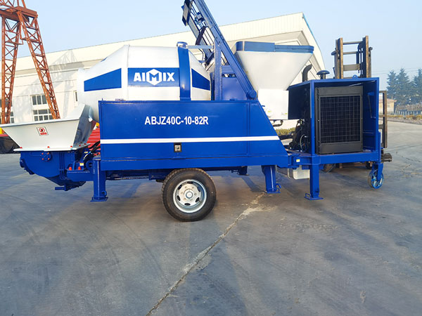 concrete mixing and pumping machine