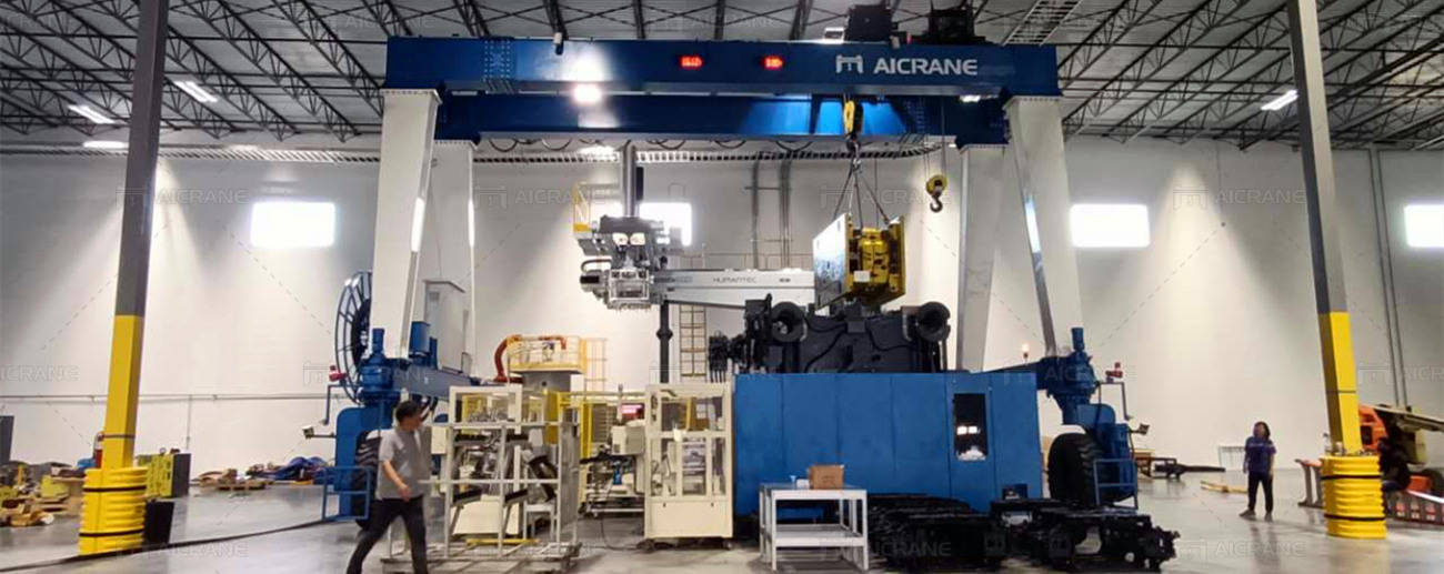 32 Ton Rubber Tyred Indoor Gantry Crane for the USA
